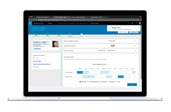 microsoft dynamics 365 human resources device