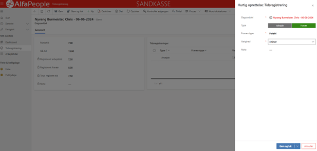 Tidsregistrering 1