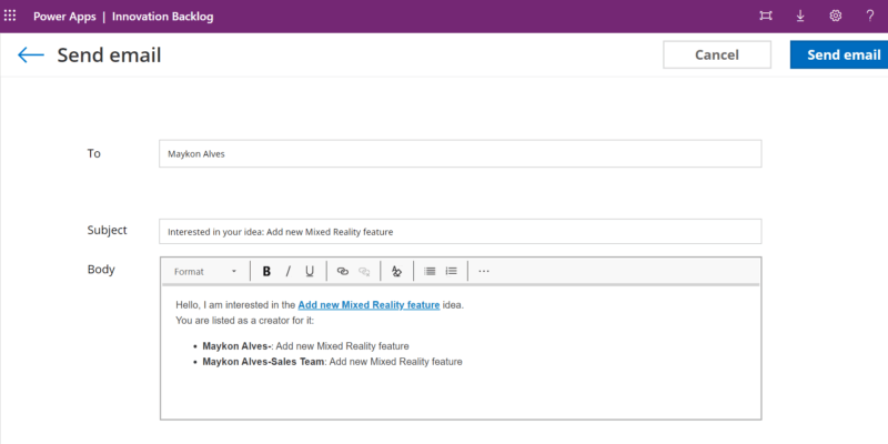 4. So now, let’s send the e-mail to creators., let’s send the e-mail to creators.