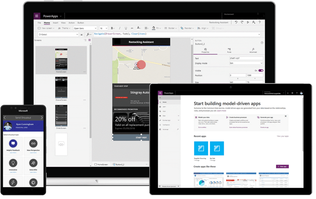 power-apps-device screen